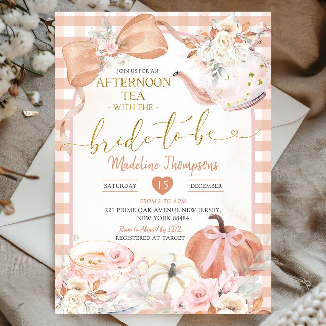 Blush Pink Afternoon Tea Party Bridal Shower Einladung (Von Creator hochgeladen)