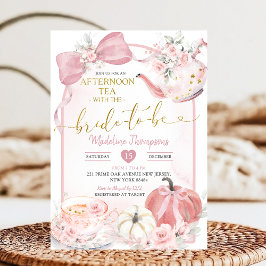 Blush Pink Afternoon Tea Party Bridal Shower Einladung