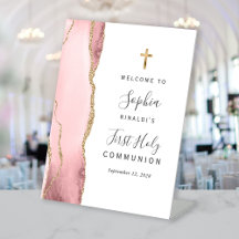 Blush Pink Agate Gold Erste heilige Kommune Willko