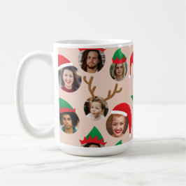 Blush Pink Alberne Weihnachtsfeier Sechs FotoColla Kaffeetasse