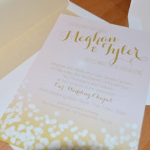 Blush Pink and Gold Sparkle Wedding