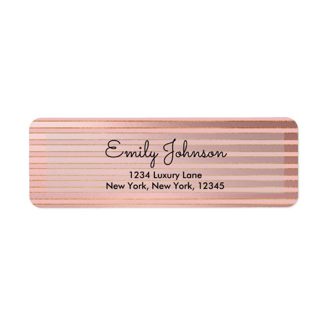 Blush Pink and Rose Gold Foil with Stripes (Vorne)