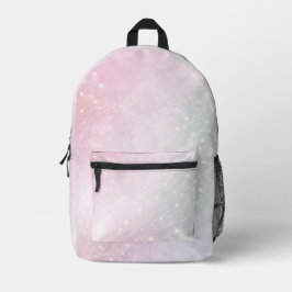 Blush pink and soft mint patterns AI art  Bedruckter Rucksack