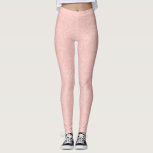 Blush Pink Animal Print Tiger Streifen Leggings