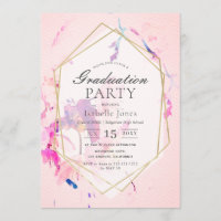 Blush Pink Aquarell Abschluss