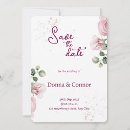 Blush Pink Aquarell Blumenzwiebeln Einladung