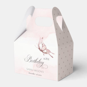 Blush Pink Aquarellbutterfly jedes Alter Geburtsta Geschenkschachtel