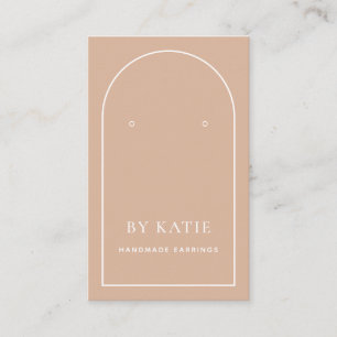 Blush Pink Arch Business Earring Display Card Visitenkarte