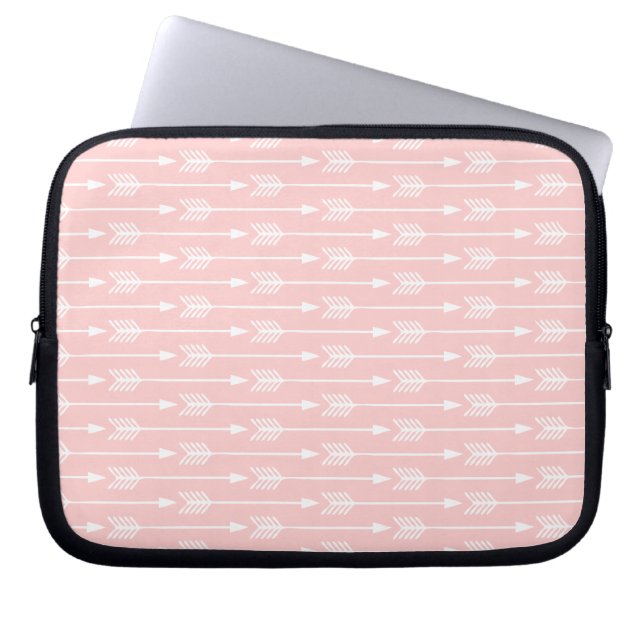 Blush Pink Arrows Pattern Laptopschutzhülle (Vorderseite)
