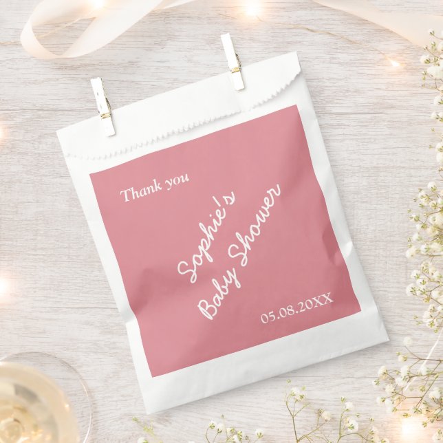 Blush Pink Baby Dusche Gefallen Taschen Geschenktütchen (Ausgeschnitten)