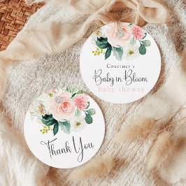 Blush Pink Baby in Bloom Floral Gefallen Tag Geschenkanhänger