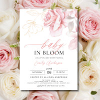 Blush Pink Baby in Blütendusche Blumenmädchen