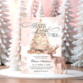 Blush Pink Baby ist kalt draußen Babydusche Einladung