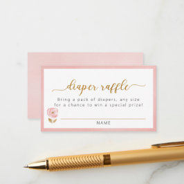 Blush Pink Babydusche Windelwaschkarte Begleitkarte