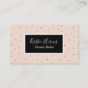 Blush Pink Bäckerei Konditorei Koch Modernes Visitenkarte