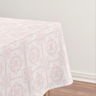 Blush Pink Bamboo Asian Pattern Tableteclout Ele Tischdecke