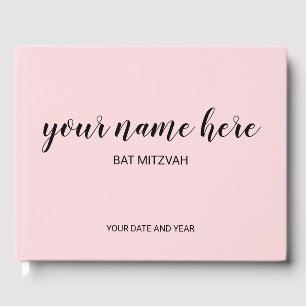 Blush Pink Bat Mitzvah Guestbook Gästebuch