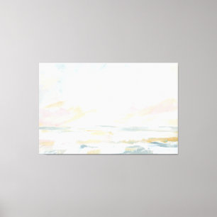 Blush Pink Beach Seascape Fine Art Canvas Print Leinwanddruck