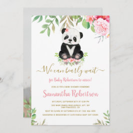 Blush Pink Bear Baby Dusche wir können frühzeitig Einladung