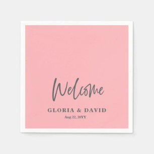 Blush Pink Begrüßung Serviette
