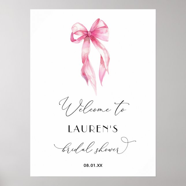 Blush Pink binden das Brautparty des Knotens - Wil Poster (Vorne)