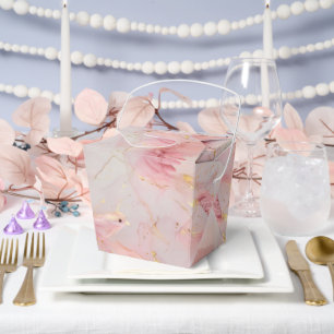 Blush Pink Birds Baby Dusche Geschenkschachtel