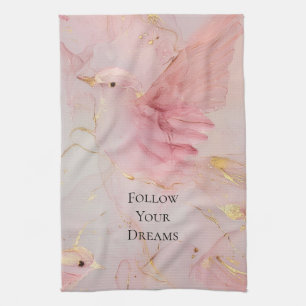 Blush Pink Birds Baby Dusche Geschirrtuch