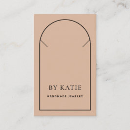 Blush Pink & Black Minimal Nekklace Display Card Visitenkarte