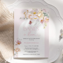 Blush Pink Bläschen Babys in Bloom Baby Dusche