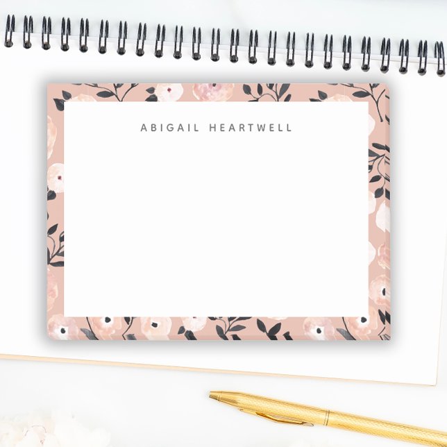 Blush Pink Bläschen Muster Ihren Namen hinzufügen Post-it Klebezettel (Von Creator hochgeladen)