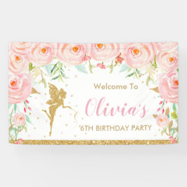 Blush Pink Bläserblüte Birthday Dusche Hintergrund Banner