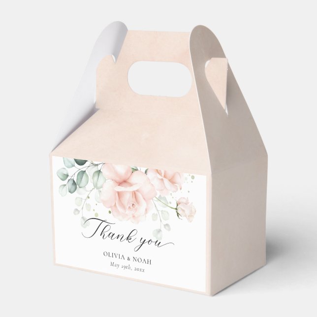 Blush Pink Blogs Gastgeschenk Hochzeit Boxen Geschenkschachtel (Vorderseite)