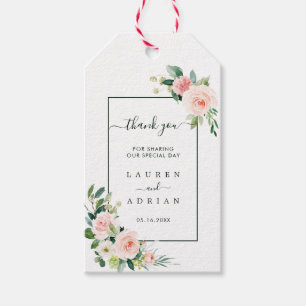 Blush Pink Bloom Hochzeit Danke, dass du dafür ges Geschenkanhänger