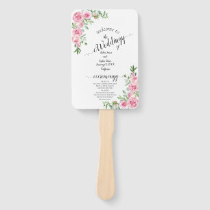 Blush Pink Bloom Hochzeit Fächer