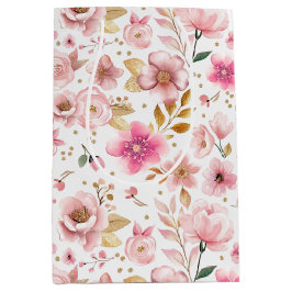 Blush Pink Bloral Baby Duschbeutel Mittlere Geschenktüte