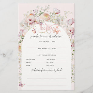 Blush Pink Bloral Girl Baby Duschgame