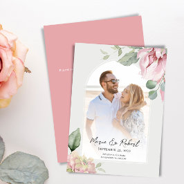 Blush Pink Bloral Wedding Eleganter Arch Save The Date