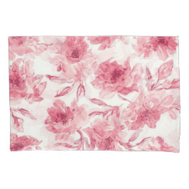 Blush Pink Blossoms Watercolor Painted Airy Floral Kissenbezug