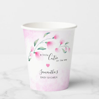 Blush Pink Blume Elegante Baby Girl Babydusche Pappbecher