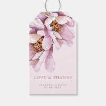 Blush Pink Blumenblume Gaben Tags
