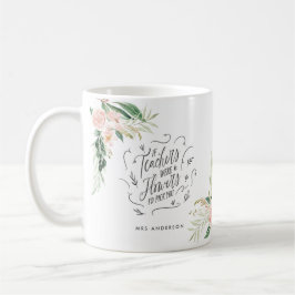 Blush pink Blumengeschenk Dankeschön Lehrer Gesche Kaffeetasse