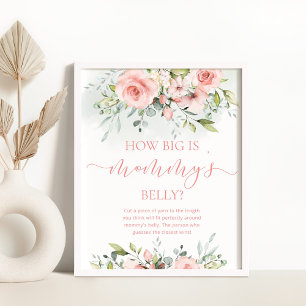Blush Pink Blumenstrauß wie groß das Bauchspiel de Poster
