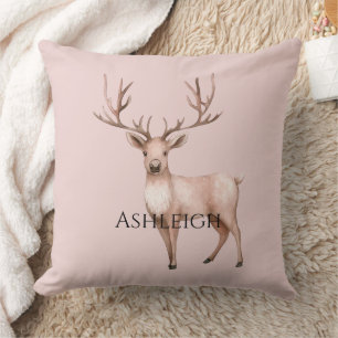 Blush Pink Boho Deer Tree Kissen