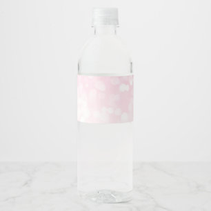 Blush Pink Bokeh Wasser Flasche Labels Wasserflaschenetikett