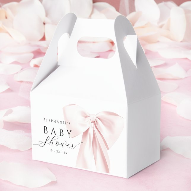 Blush Pink Bow Baby Dusche Geschenkschachtel (Von Creator hochgeladen)