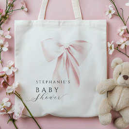 Blush Pink Bow Baby Dusche Tragetasche