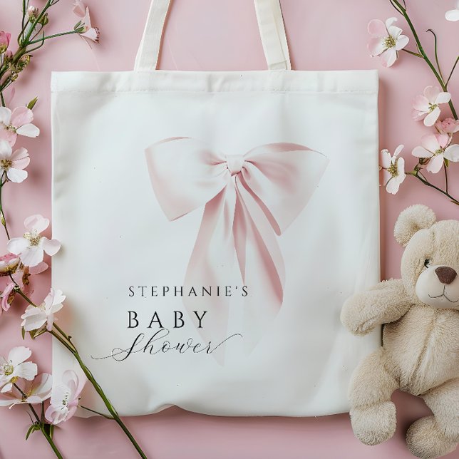 Blush Pink Bow Baby Dusche Tragetasche (Von Creator hochgeladen)