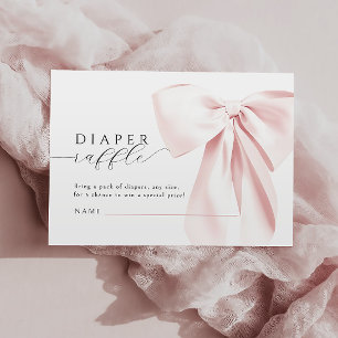 Blush Pink Bow Babydusche Windelwanne Windelwanne Begleitkarte