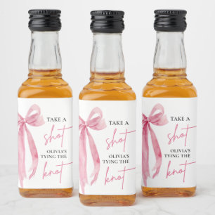 Blush Pink Bow Sie bindet das Brautparty des Knote Alkoholflaschenetikett