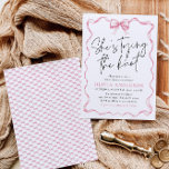 Blush Pink Bow Sie bindet das Brautparty des Knote Einladung<br><div class="desc">Ankündigen Sie die bevorstehende Feier mit Eleganz und Charme mit unserer Blush Pink Bow. Sie ist die Kopplung der Knot Bridal Dusche Einladung. Diese Einladung verströmt Raffinesse, die das Wesen eines fröhlichen Ereignisses erfassen. Die rot-rosa Farbpalette fügt eine Touch von Romantik hinzu, während der zarte Bogen die Bindung des Knotens...</div>